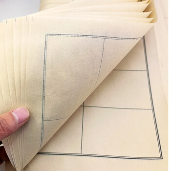 芬尚 篆隶书法日课纸 篆书隶书毛笔书法练习纸作品用纸  7*10cm长方格宣纸半生熟50张