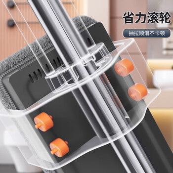 佳帮手平板拖把50cm共4块布杆长150cm家用免手洗一拖净懒人拖地神器