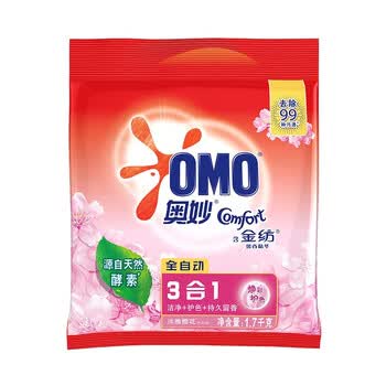 奥妙（OMO） 含金纺樱花洗衣粉1700G+3合一洗衣液480G 清洁去渍留香