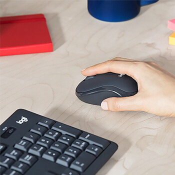 罗技（Logitech）MK295 键鼠套装 无线键鼠套装 办公键鼠套装 轻音键鼠套装 全尺寸 带无线2.4G接收器 黑