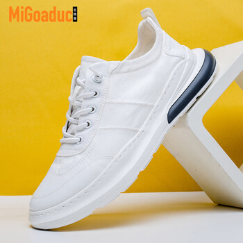 名格度  migoaduc品牌帆布鞋男鞋2024春夏新款透气布鞋前系带低帮男士