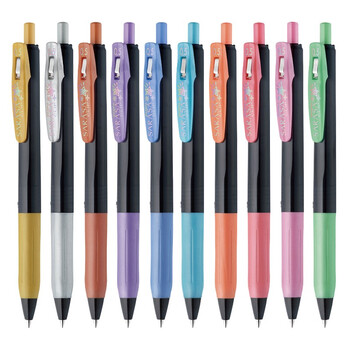 斑马牌（ZEBRA）宝石系列顺利笔 0.5mm按动中性笔子弹头签字笔 学生手账笔标记笔 JJ15-10C-SH 10色套装