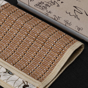 【全网低价，真便宜直播间】绍泽文化 文房四宝  竹布7袋笔帘（仙鹤） 毛笔收纳袋