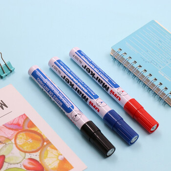 uni三菱（uni）油性记号笔520F圆头婚礼签名笔 1.0-3.0mm黑色 12支装