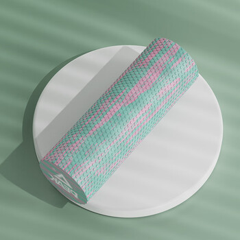 匹克瑜伽柱拉筋泡沫轴放松肌肉筋膜加长健身按摩棒滚筒浮点粉绿色