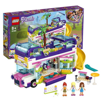 乐高lego积木玩具小颗粒心湖女孩好朋友系列41395友谊巴士