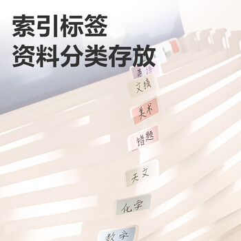 得力(deli)13格A4手提学生风琴包/文件包/资料夹 开学试卷科目分层分科收纳插页袋保护小学初高中嫩绿PM01 得力(deli)13格A4手提学生风琴包/文件包/资料夹 开学试卷科目分层分科收纳插页袋保护小学初高中嫩绿PM01