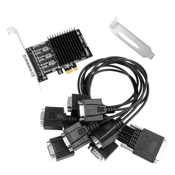 魔羯(MOGE)工业级PCIE转8口RS232串口卡配串口线9针com口兼容小机箱 MC2349 魔羯(MOGE)工业级PCIE转8口RS232串口卡配串口线9针com口兼容小机箱 MC2349