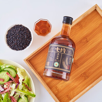 七约七约黑米酒 11度350ml瓶装高端精酿黑糯米酒纯黑米酿造有机黑米酒