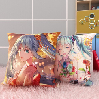 动漫方形抱枕靠坐垫午套来图定制diy动漫周边二次元汽车 初音未来