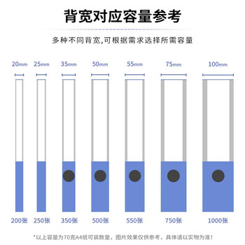 得力A4粘扣档案盒塑料文件盒 加厚资料盒 办公用品 55mm背宽0.8mm复合PP 5683 十个装