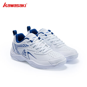 川崎（KAWASAKI）羽毛球鞋男款女士稳定耐磨减震专业运动鞋B3329 白蓝 36