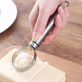 zrqf巧克力刨花器304不锈钢巧克力碎刮屑刀奶油芝士工具黑森林刨卷器