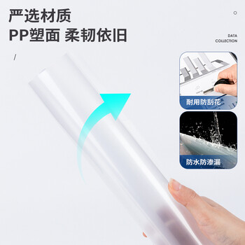 得力(deli)5只A4透明拉杆夹文件夹 14mm背宽彩色抽杆夹简历夹 学生考试收纳 5单色随机 63106 