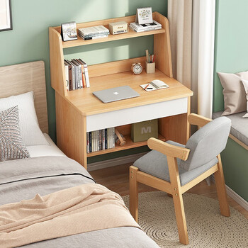 七序书桌简约卧室家用学习桌简易小户型办公写字小桌子常规无抽款橡胶