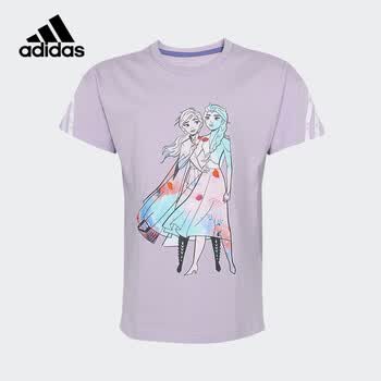 阿迪达斯GM6926】adidas阿迪达斯2021春夏季女小童儿童运动短袖上衣T恤GM6926紫A140/建议身高140cm【行情报价价格评测】-京东