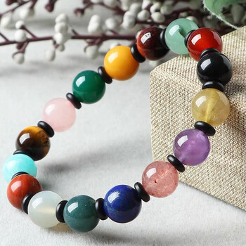宝手串多色木变石天河石粉水晶水晶单圈手链 多宝珠径12mm【图片 价格