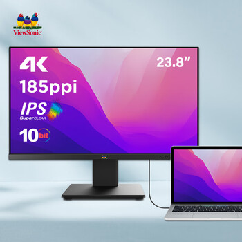 优派23.8英寸4K超清显示器IPS 10bit窄边框 升降旋转 爱眼不闪屏HDMI PS4电脑显示器24VX2479-4K-HD