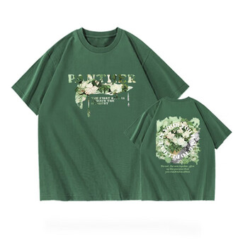 鑫罗圣保noome shop3920buripanther油画字母圈印花t恤夏季简约宽松