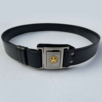 雪峰狐外腰带 黑色外腰带 男士战术腰带 伍款银色头