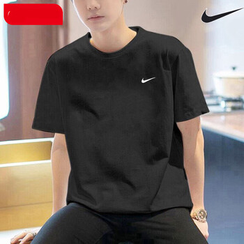 nike耐克短袖上衣男装休闲运动服宽松跑步健身训练t恤男dv9840010黑色