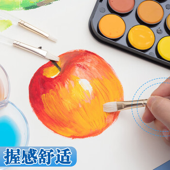 晨光(M&G)文具学生水粉画笔美术入门级小毛笔学生画刷3支装童女孩开学礼物ABH97870