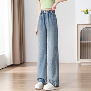 素畔笙女孩裤子15一18岁长裤夏季初中生裤子女1416岁夏装薄款阔腿牛仔