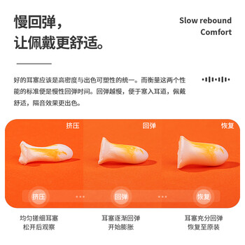 得力(deli)防噪音睡眠耳塞 隔音耳塞 工作学习睡觉防呼噜声 5对 升级睡眠款 黄色19756