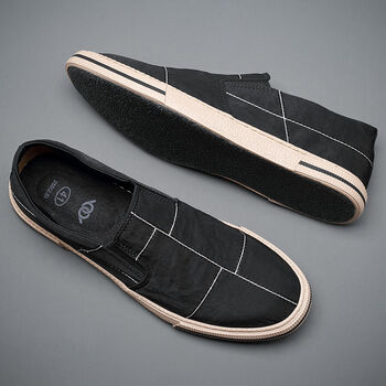 渔夫鞋 男男鞋夏季透气帆布鞋一脚蹬男士老北京布鞋百搭休闲鞋男潮鞋