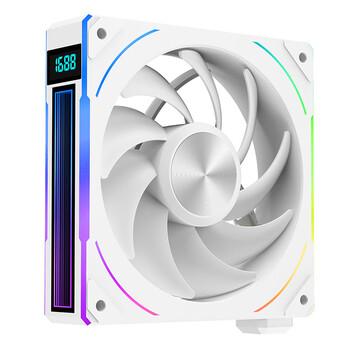 安耐美（Enermax）积木风扇 CL30 12CMARGB机箱风扇 水冷散热风冷风扇 数字显屏 正叶白色单个