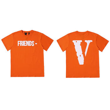 大v潮流3m反光黑灰色夏季王一博同款宽松女潮牌teefriends橙色s偏大