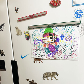 斯图sitoo  强力磁条 彩色硬磁条磁吸白板磁铁吸铁石压纸大磁力条尺子磁贴磁扣 30cm绿色10根装