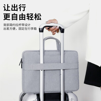 BRINCH手提电脑包男女15.6英寸适用小米商务轻薄大容量笔记本电脑包