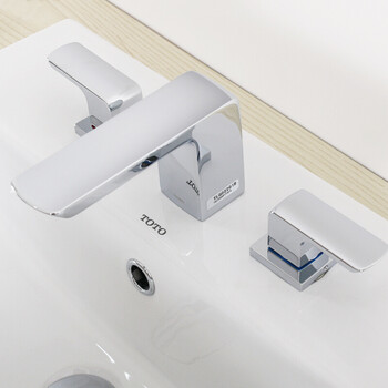 toto面盆水龙头tlg02201b冷热三孔8寸双把卫生间洗脸盆洗手盆龙头 tlg