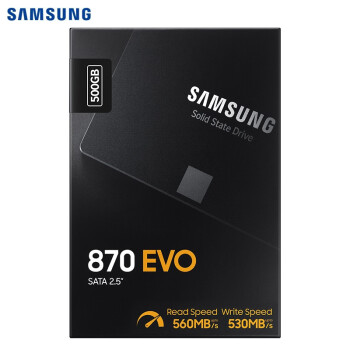 三星（SAMSUNG）500GB SSD固态硬盘 SATA3.0接口 独立缓存 AI电脑配件 读速560MB/S 870 EVO