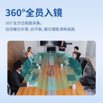 KanDao看360°全景高清视频会议摄像头无线投屏扩音拾音器会议一体机全向麦克风会议解决方案Meeting Pro