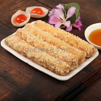 广东潮汕粤菜潮菜咸蛋卷油炸传统手工小吃蛋黄酥酒店餐厅美食拼盘一盒
