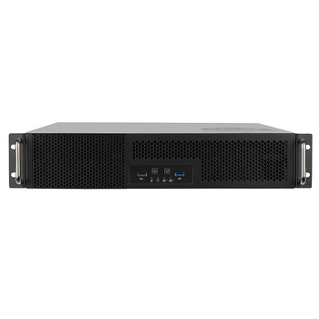 银昕（SilverStone）2U服务器工作站机箱RM23-502（工控机箱/光驱位/6个3.5硬盘位/ATX电源/多存储）
