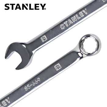 史丹利（STANLEY）强力型精抛光两用长扳手梅花开口扳手公制呆扳手机修19mm 85-669