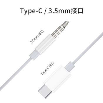 纽曼 (Newmine) XLT10 typec耳机线控音乐手机模拟耳机type-c版半入耳式有线耳机  白色