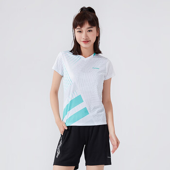 kawasaki川崎羽毛球服套装女夏运动速干短袖T恤训练队服K2801 湖绿 2XL kawasaki川崎羽毛球服套装女夏运动速干短袖T恤训练队服K2801 湖绿 2XL