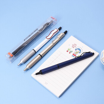 uni三菱（uni）按制圆珠笔金属笔握原子笔 低重心办公商务用中油笔 SXN-1003-28 0.28mm 磨砂黑杆