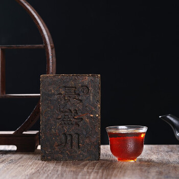 長盛川茶叶黑茶 贡砖茶350g 陈化三年老料砖茶熬煮内蒙奶茶喝湖北青砖茶