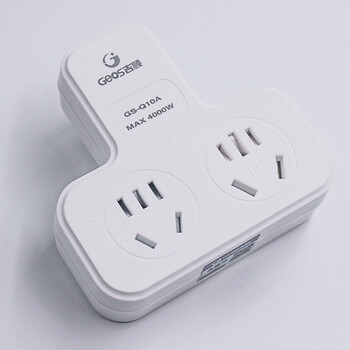 吉顺 10a转16a排插座大功率转换器空调热水器一转二电源扩展转换插头4000W（10安插头转16安+10安）