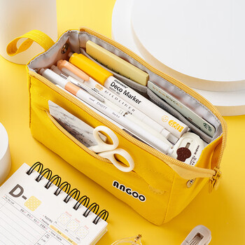 安蔻angoo女孩笔袋高中大容量2021年新款流行铅笔袋ins日系文具盒女小