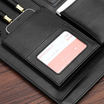 嘉然恒 A4多功能文件夹商务皮质经理夹大耳朵款汽车4S店房产销讲夹销售夹带计算器便签本可定制 棕色 嘉然恒 A4多功能文件夹商务皮质经理夹大耳朵款汽车4S店房产销讲夹销售夹带计算器便签本可定制 棕色