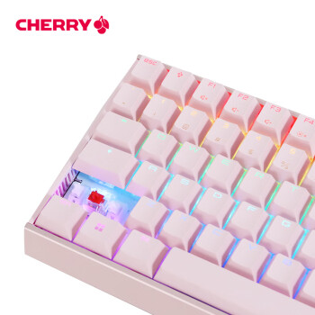 CHERRY樱桃 MX3.0S机械键盘 游戏键盘 电竞键盘 办公电脑键盘 RGB混光键盘 合金外壳 无钢结构 粉色茶轴