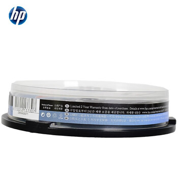 惠普（HP）DVD-RW 可擦写光盘 刻录盘 空白光盘 4速4.7GB 办公系列  桶装10片