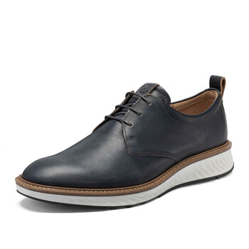 ecco  男士商务通勤休闲皮鞋 适动混合836404 铁灰色 48