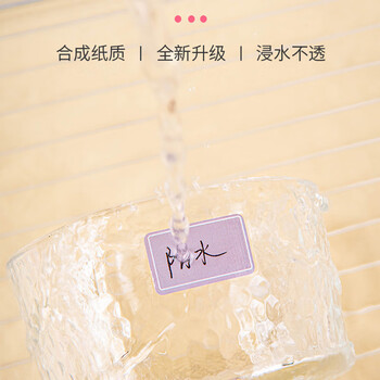 博教（BOJIAO）彩色标签贴纸 不干胶防水姓名贴纸学生手写自粘名字姓名贴小号便签贴标记空白商品分类索引贴500贴